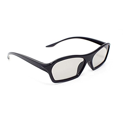 1 Paar schwarze Erwachsene Passive 3D-Brille im Easy 3D-Stil für alle passiven Fernseher Kino und Projektoren wie RealD Toshiba LG Panasonic und mehr