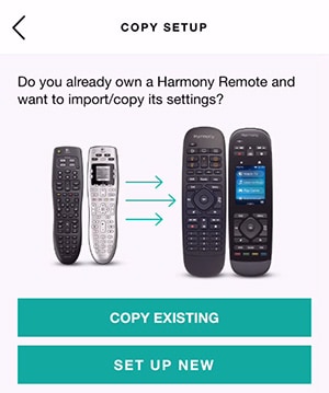Harmony Remote Setup kopieren - Harmony Hub