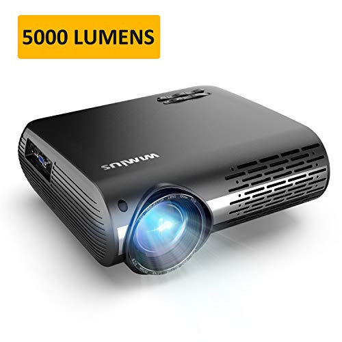 Projektor, WiMiUS P20 Native 1080P LED-Projektor, 5000 Lux Filmprojektor Unterstützung 4K Video 300