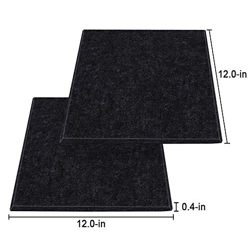 DEKIRU Neue 12 Pack Akustikschaumplatten, 12 x 12 x 0,4 Zoll Schallschutz Isolierung Absorptionsplatte Hohe Dichte Bevled Edge Sound Panels, akustische Behandlung in Home & Offices Wanddekoration verwendet