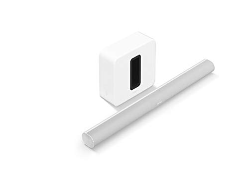 Sonos Arc - Die Premium Smart Soundbar für TV, Filme, Musik, Gaming und mehr - Weiß mit Sonos Sub (Gen 3) - Der kabellose Subwoofer für tiefe Bässe - Weiß