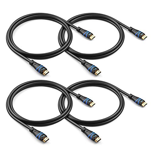 BlueRigger 4K HDMI Kabel (6,6 Fuß - 4-Pack, 4K 60Hz, High Speed)