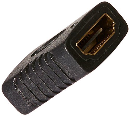 AmazonBasics HDMI Buchse auf Buchse Koppler Adapter, 29 x 22mm, Schwarz