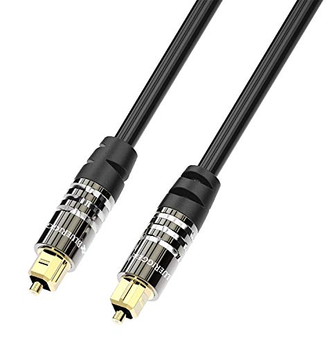 BlueRigger Premium Digital Optical Audio Toslink Kabel - mit 24K vergoldeten Anschlüssen (für Heimkino, Xbox, Playstation etc.) (6FT)