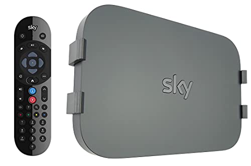 Sky Q Sprachfernbedienung und Q-View Sky Q Mini Wandhalterung Clip-Paket - Sky Q Halterung für Sky Q Mini Box